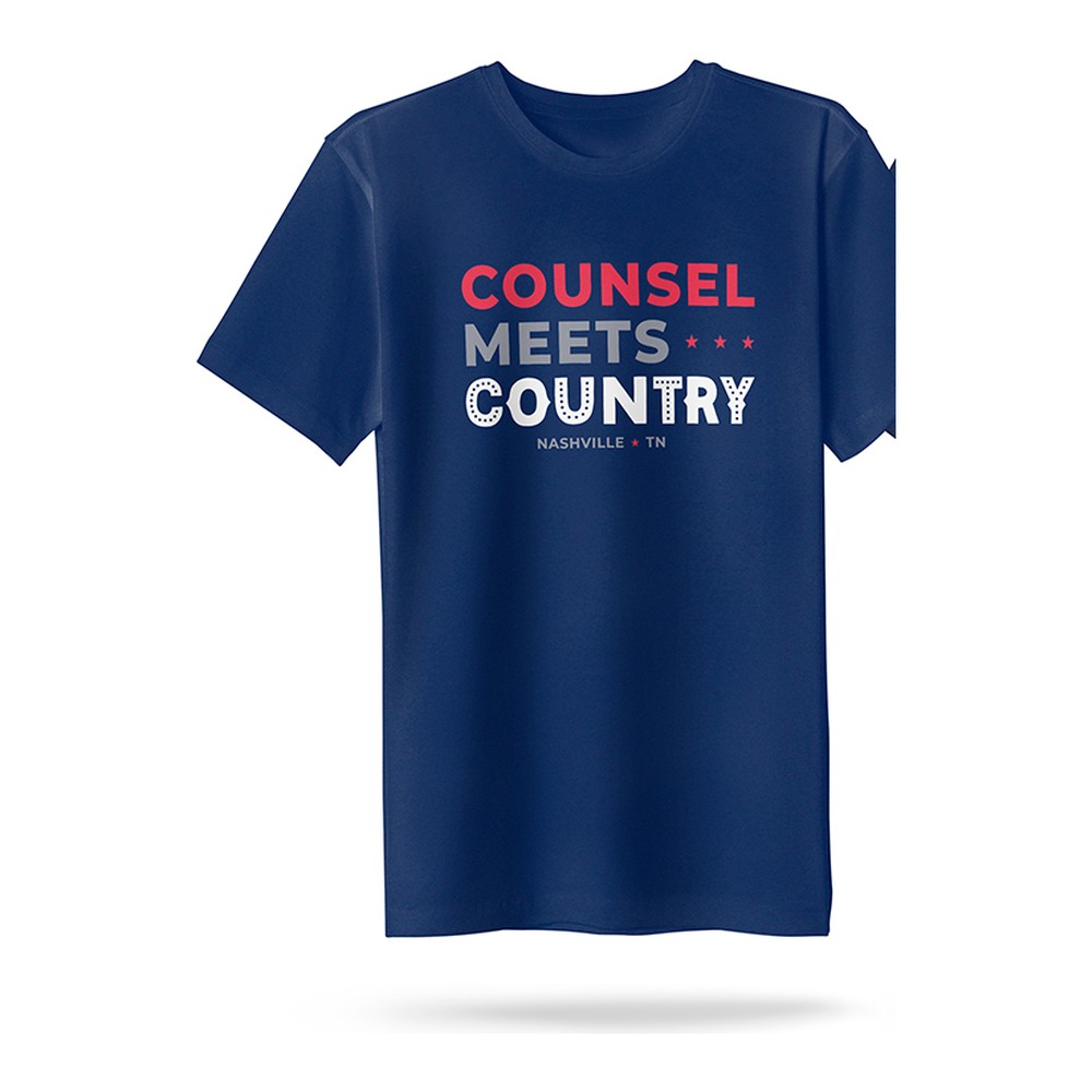 Counsel Meets Country — Navy Tee