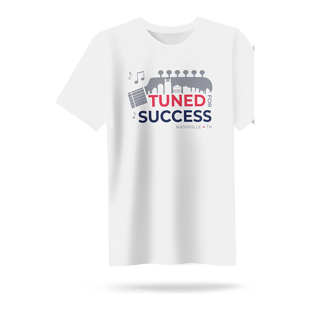 Tuned for Success — White Tee
